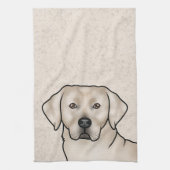 English Cream Labrador Retriever Schattige Lab Hon Theedoek (Verticaal)