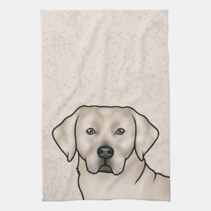 English Cream Labrador Retriever Schattige Lab Hon Theedoek