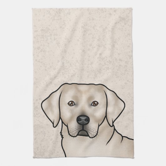 English Cream Labrador Retriever Schattige Lab Hon Theedoek (Verticaal)