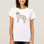 English Cream Labrador Retriever Schattigee striph T-shirt (Voorkant)