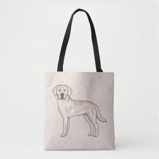 English Cream Labrador Retriever Schattigee striph Tote Bag (Voorkant)