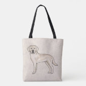 English Cream Labrador Retriever Schattigee striph Tote Bag (Achterkant)