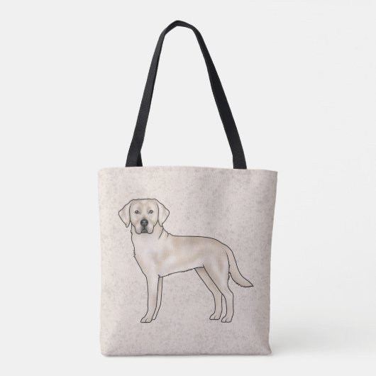 English Cream Labrador Retriever Schattigee striph Tote Bag (Achterkant)