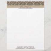 English Damask Letterhead Custom Briefhoofd (Voorkant)