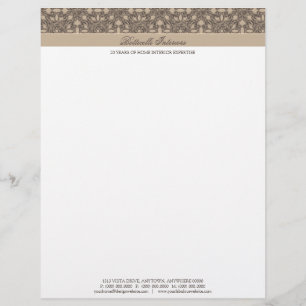 English Damask Letterhead Custom Briefhoofd