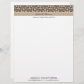 English Damask Letterhead Custom Briefhoofd (Voorkant / Achterkant)