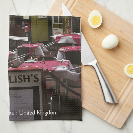 English Eatery Alley, Brighton (UK) Teatowel Theedoek (Quarter Fold)