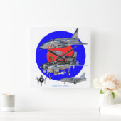 English Electric lightning Vierkante Klok (Huis)