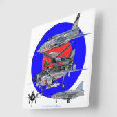 English Electric lightning Vierkante Klok (Hoek)