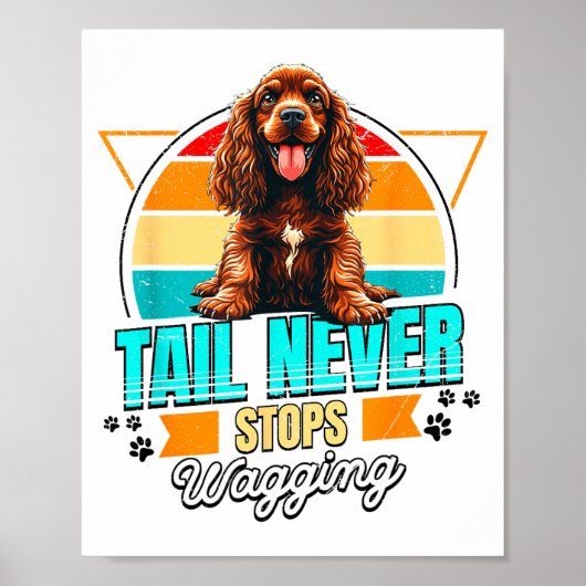English Er Spaniel Lover Funny Er Spaniel Retro  Poster (Voorkant)
