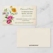 English Floral Bouquet Visitekaartje (Voorkant / Achterkant)