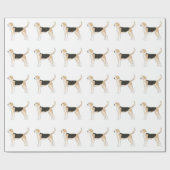 English Foxhound Hondenras Illustration Cadeaupapier (Vlak)