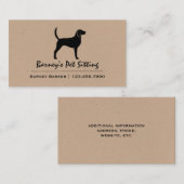 English Foxhound Silhouette | HONDENRAS Visitekaartje (Voorkant / Achterkant)