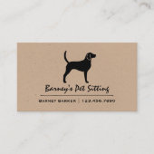 English Foxhound Silhouette | HONDENRAS Visitekaartje (Voorkant)