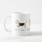 English Foxhound Silhouette kerstdesign Koffiemok (Links)