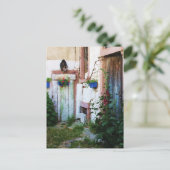 English Garden Hollyhocks en Flowers Briefkaart (Staand voorkant)