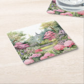 English Garden Landscape Kartonnen Onderzetters (Schuin)