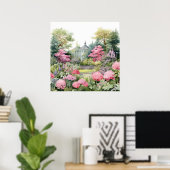 English Garden Landscape Poster (Thuiskantoor)