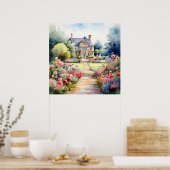 English Garden Landscape Poster (Keuken)