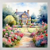 English Garden Landscape Poster (Voorkant)
