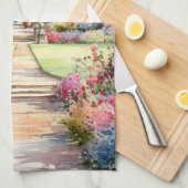 English Garden Landscape Theedoek (Quarter Fold)