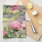 English Garden Landscape Theedoek (Quarter Fold)