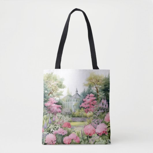 English Garden Landscape Tote Bag (Voorkant)