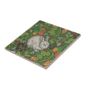 English Garden Rabbits Woodcut Tegeltje (Zijkant)
