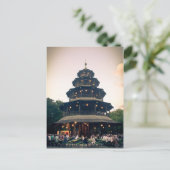 English Garden tower, Munchen Briefkaart (Staand voorkant)