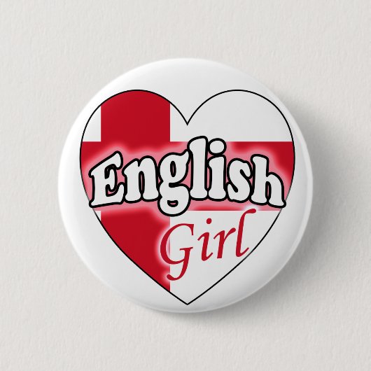 English Girl Ronde Button 5,7 Cm (Voorkant)