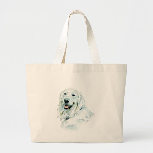 English Golden Retriever Bag Grote Tote Bag (Voorkant)