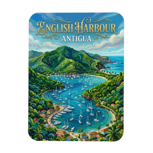 English Harbour Antigua en Barbuda Magneet (Verticaal)