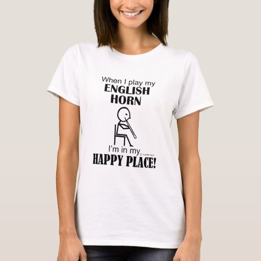 English Horn Happy Place T-shirt (Voorkant)