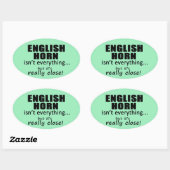 English Horn is niet alles ovaal Sticker (Vel)