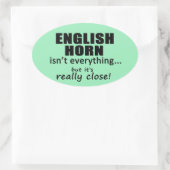 English Horn is niet alles ovaal Sticker (Tas)