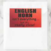 English Horn is niet alles rechthoekige Sticker (Tas)