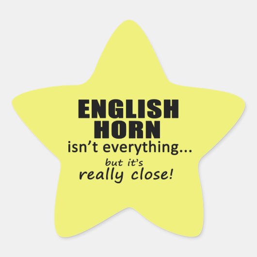 English Horn is niet alles Star Sticker (Voorkant)