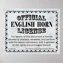 English Horn Licence