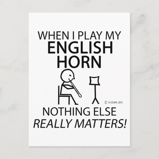 English Horn Niets anders telt Briefkaart (Voorkant)