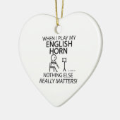 English Horn Niets anders telt Keramisch Ornament (Links)