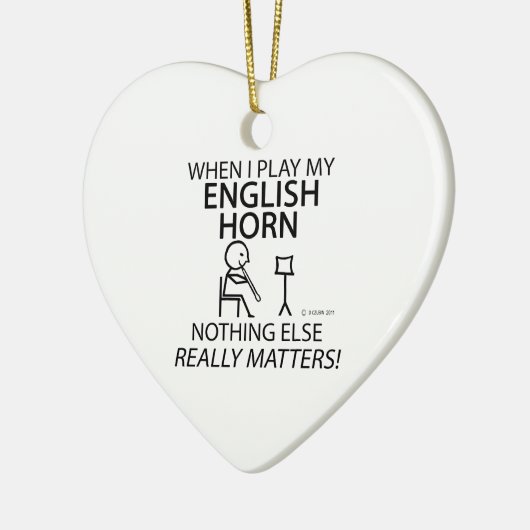 English Horn Niets anders telt Keramisch Ornament (Links)