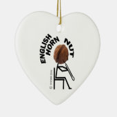 English Horn Nut Keramisch Ornament (Rechts)
