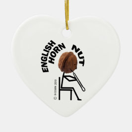 English Horn Nut Keramisch Ornament