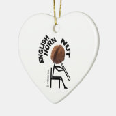 English Horn Nut Keramisch Ornament (Links)