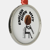 English Horn Nut Metalen Ornament (Rechts)