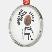 English Horn Nut Metalen Ornament (Links)