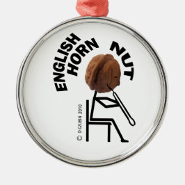 English Horn Nut Metalen Ornament