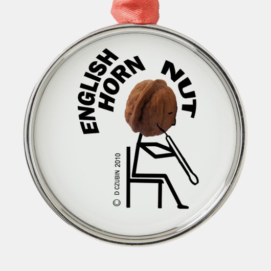English Horn Nut Metalen Ornament (Voorkant)