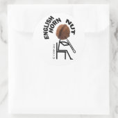 English Horn Nut Ronde Sticker (Tas)