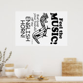 English Horn voelt de muziek Poster (Keuken)